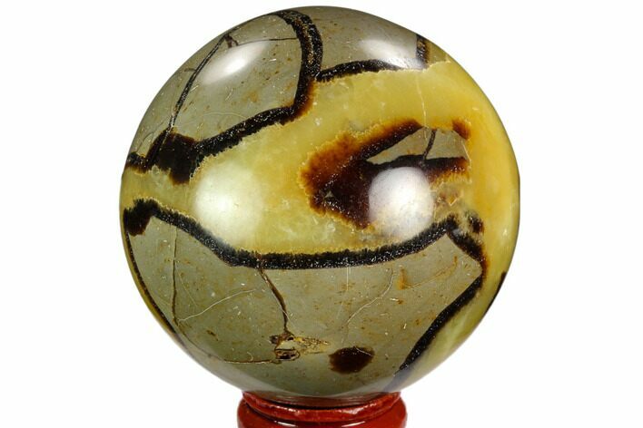 Polished Septarian Sphere - Madagascar #122904
